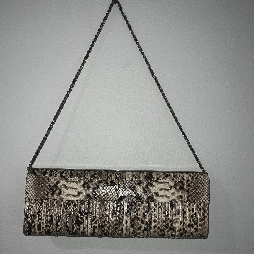 Authentic RODO Snakeskin Clutch – Detachable Chain, Evening Bag, Snakeskin bag - Picture 2 of 10